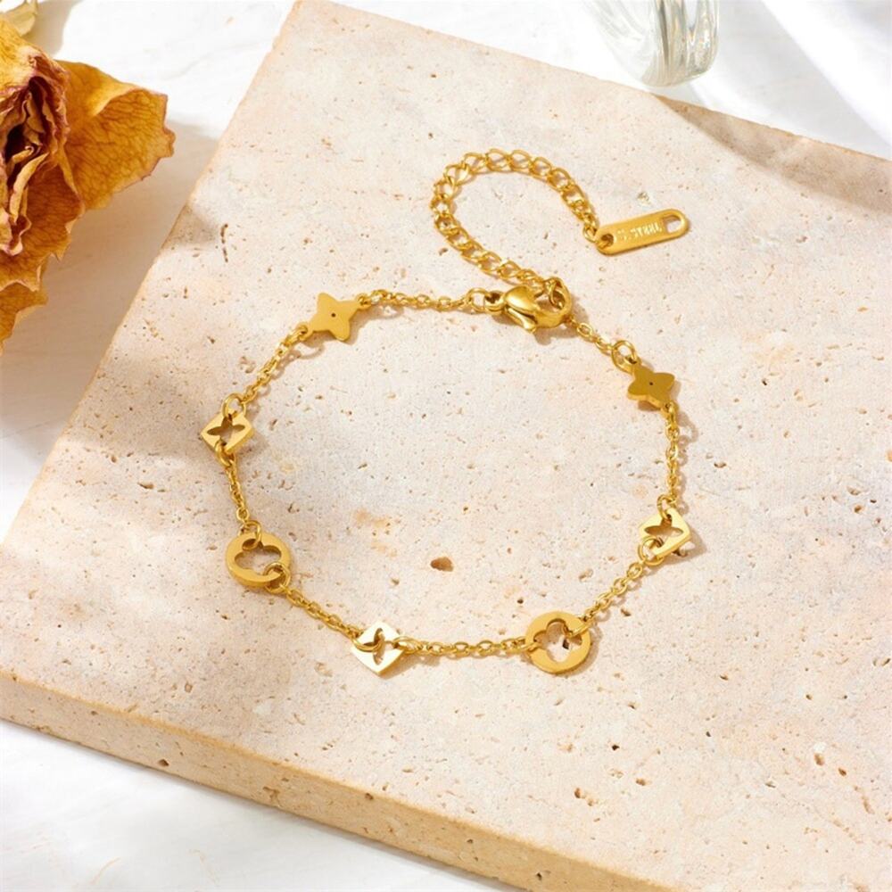 18K Gold Plated Designer Charm Bracelet